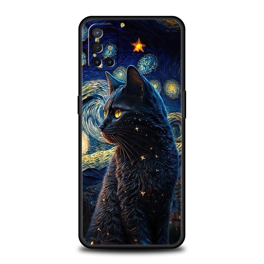 Чехол для телефона для OnePlus 12 11 10 9 Pro 9T 12R 10R 9R 9RT 10T 8T 8 7 6T 7T Nord 2T CE 2 5G N200 N10 N100 Чехол Кошка Мультяшный Милый
