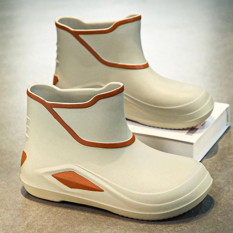 Мужские и женские резиновые сапоги с нескользящей резиновой подошвой для отлива, водонепроницаемые нескользящие резиновые туфли, легкие бахилы, водные сапоги