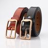 Women'S Leather Belt Two-Layer Cowhide Pin Buckle Decorative Belt Student Belt