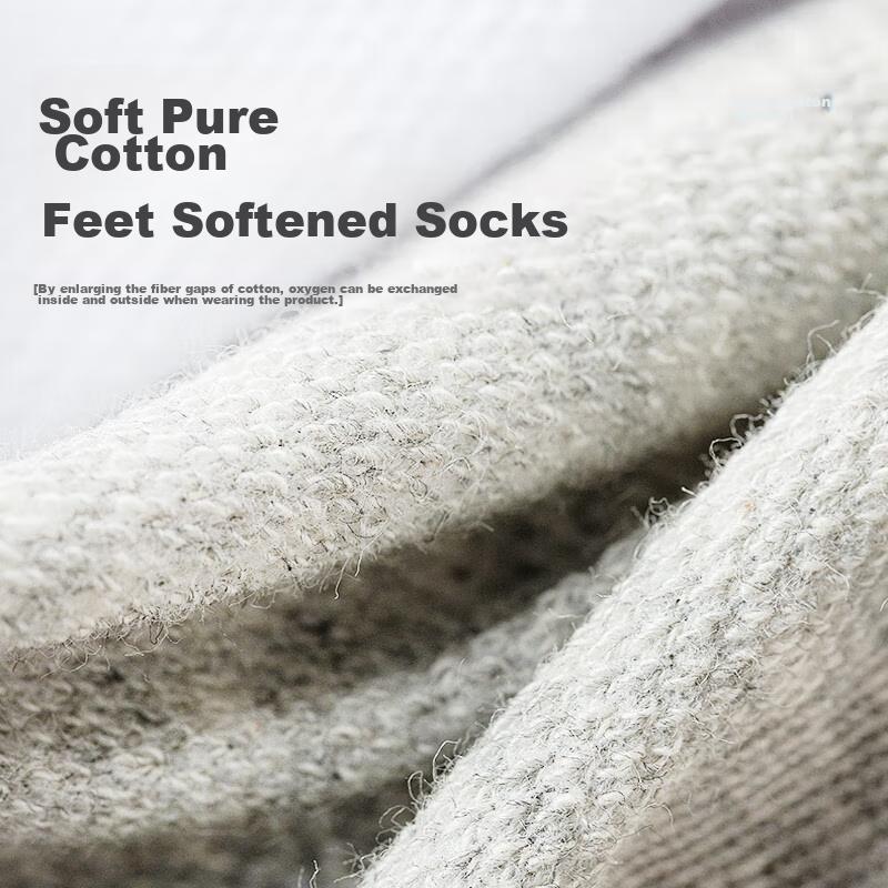 MiiOW [10 Pairs] Men's Socks, Casual Short Tube Boat Socks, All-Season Cotton Socks, 7A Antibacterial Mesh Breathable