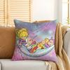 RRainbows Brite Anime Cushion Cover Silky Short Plush Invisible Zipper Dustproof Sofa Pillow Case For Home Decor