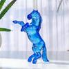 Маленькая прозрачная статуэтка лошади из искусственного хрусталя, коллекционная скульптура животного для декора гостиной, дома, офиса, стола