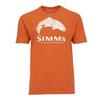 SIMMS Camo Fishing Shirt Short Sleeve Sun Protection Quick Dry Outdoor Angling Top Men