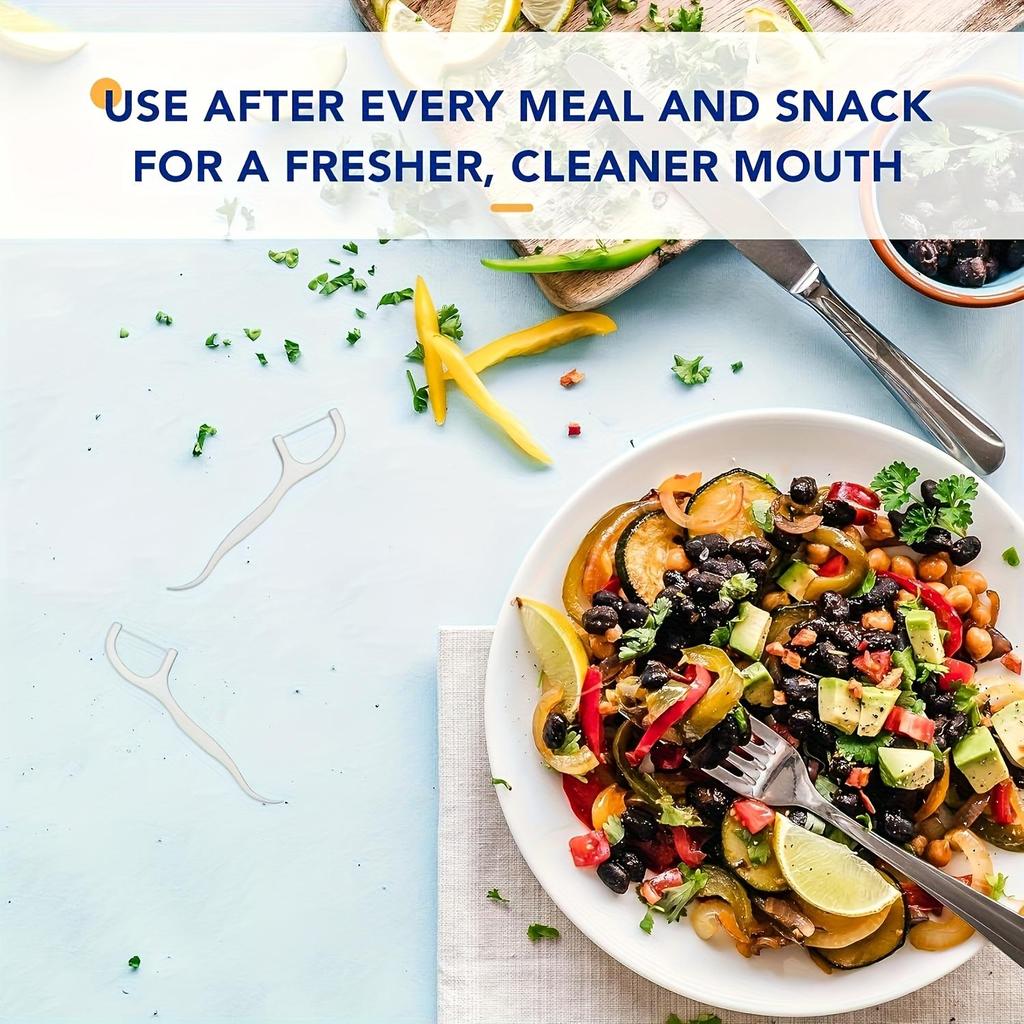 50 шт. зубной нити в герметичной коробке для хранения. Портативная одноразовая зубная нить для ухода за полостью рта, необходимая вещь для ежедневных путешествий.