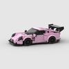 Pink MOC PSC BAOshijie GT Speed Series Luxury Car Carrera Race Car Building Block Assembly Ornament Model Puzzle Kid Toy Gift