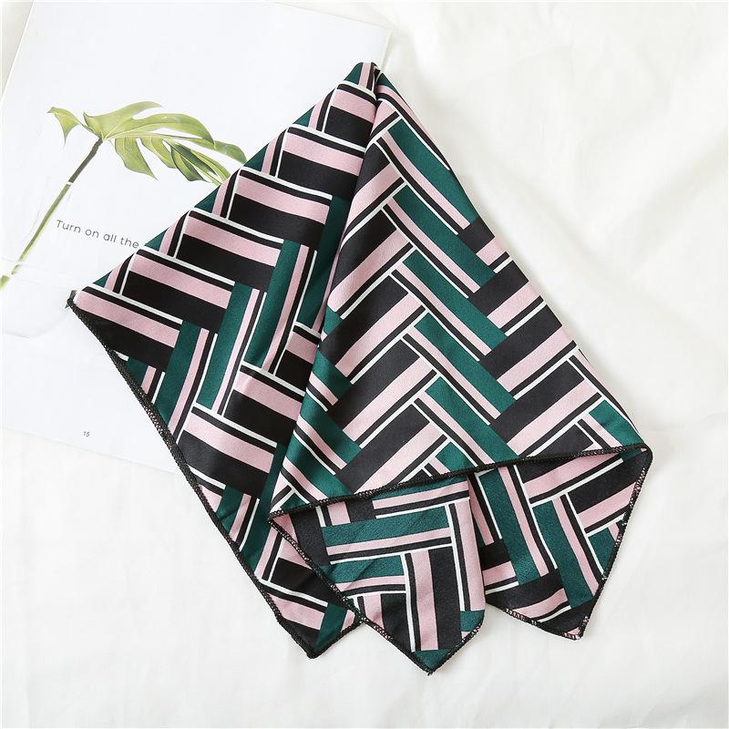 50 * 50 см шелковые шарфы весна и осень универсальное украшение профессиональные маленькие квадратные шарфы защита шеи связывающая сумка