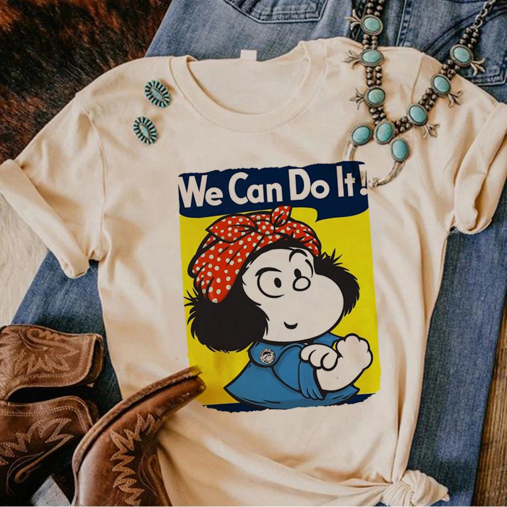 Mafalda tshirts Women Y2K comic graphic t shirt girl designer anime clothing