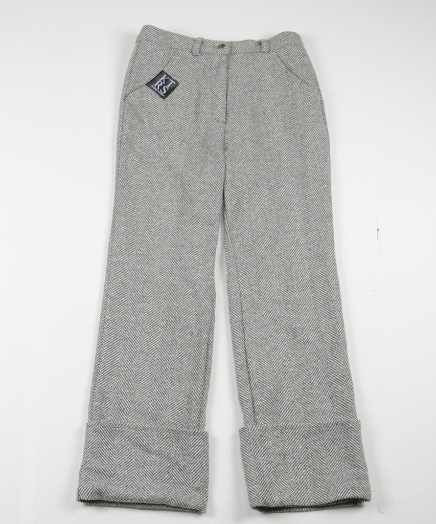 KATHARSIS Herringbone Cuff Slacks Grey_Free