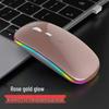 Rechargeable Luminous Bluetooth Dual-Mode Silent Wireless Mouse for Office/Home (Compatible with Huawei & Lenovo)