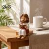 Modern Desk Decorative Accents Cute Praying Jesus Resin Figurine, Blessing Character Desktop Statue, Stylish Tabletop Decorations Religious