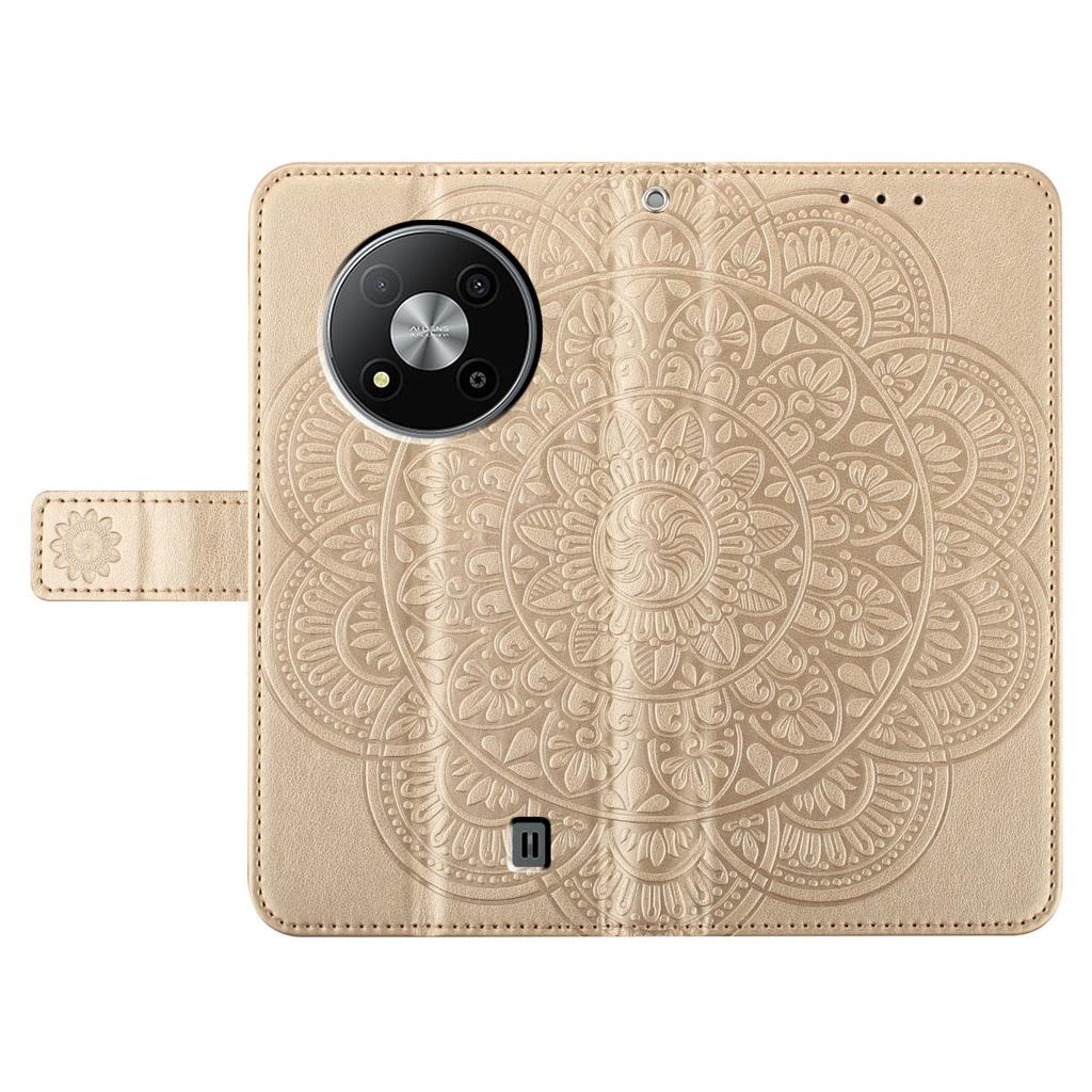 Для ZTE Blade A73 5G кожаный чехол Mandala Flower Wallet Flip Cover