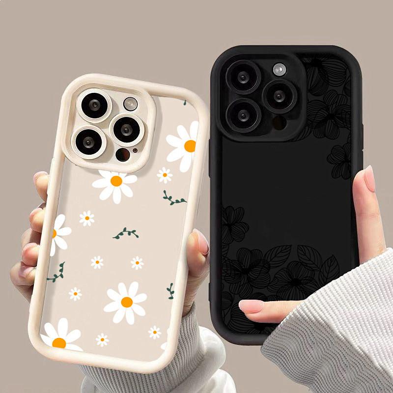Мягкий силиконовый чехол для телефона с цветами ромашки для Xiaomi Redmi Note 13 12 11 Pro Plus 4G 5G 12S 11S 10S 10 12C 13C 14C Ударопрочный чехол
