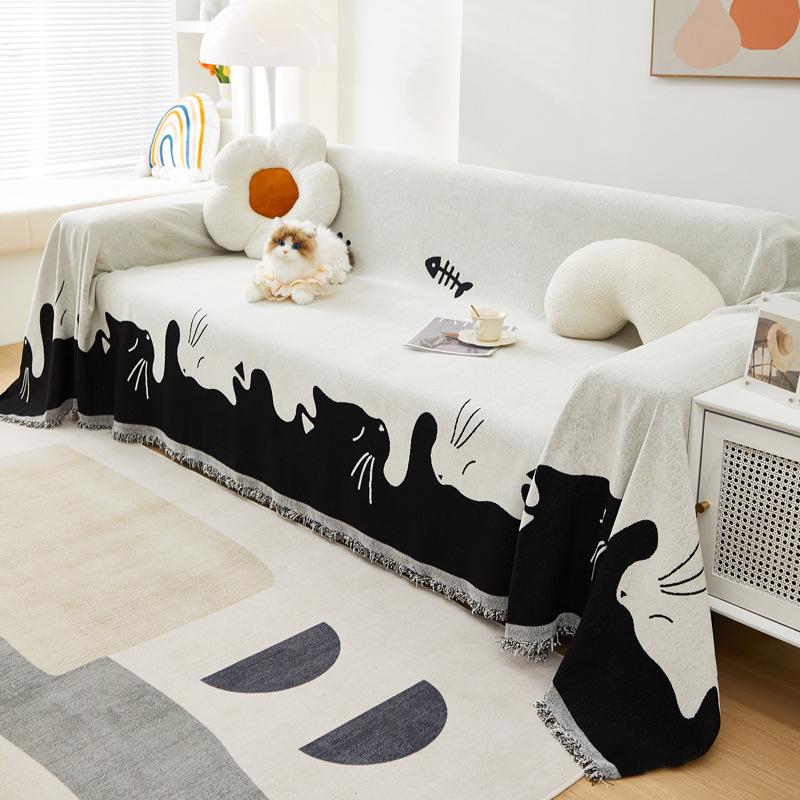 Chenille Sofa Towel Four Seasons Universal Living Room Sofa Cover Double-Sided Non-Slip Sofa Cover Towel