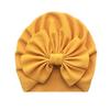 Big Bowknot Baby Hat Solid Color Newborn Autumn Winter Bonnet Hat Warm Kids Turban Beanie Cap Baby Accessories