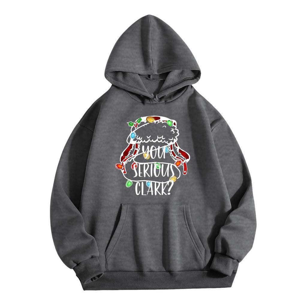 Женская однотонная толстовка с капюшоном и длинным рукавом с принтом