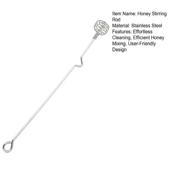 Ложка-палочка для меда из нержавеющей стали, палочка для перемешивания меда, многофункциональная ложка для смешивания чая, коктейлей, палочка для перемешивания меда для сиропа, джема, напитков