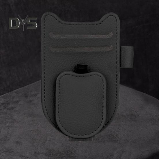 Универсальный зажим для козырька, многофункциональный автомобильный органайзер для солнцезащитных очков, магнитный держатель из искусственной кожи для большинства транспортных средств