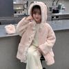 2025 Girls' Winter Lambswool Coat: Thick, Mid-Length Fleece Overcoat