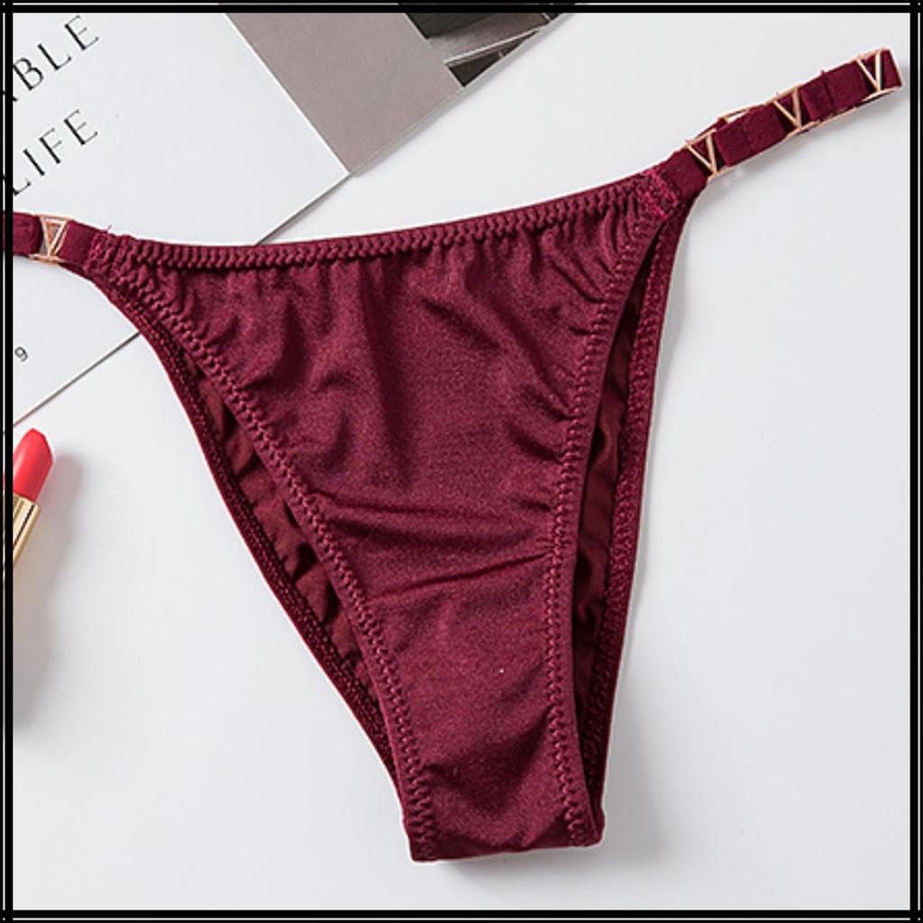 Leopard Print Plain Simple Pants Sexy Lingerie for Women TZ064 [White Fang] T-back G-string (white, M)