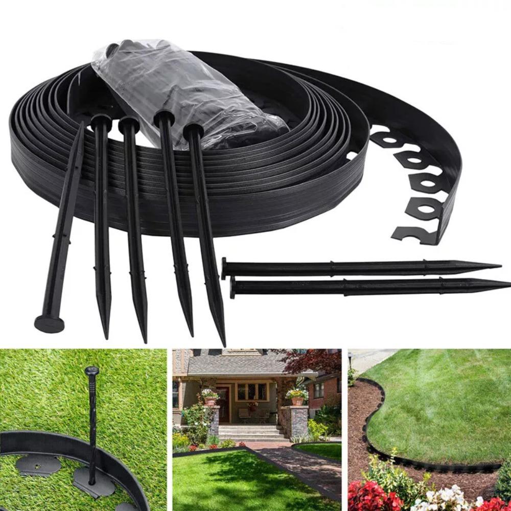 Outdoor Lawn Border Gardening Decorative Grass Border Fence DIY Flower Bed Fence