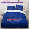 football Logo Pattern Bedding Quilt Set Quilt Cover Pillowcase Home Decoration Birthday Gift (1*duvet cover+ 2*pillowcase, without core)