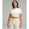 Wundermost Ultra SofT Nulu Crewneck Cropped T shirT Bone