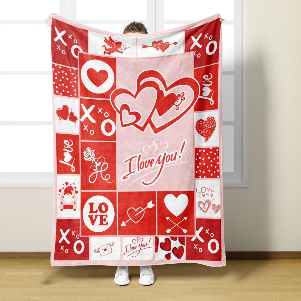 Simple cartoon digitalprinted polyester Bedroom velvet flannel soft sofa cover blanket Fleece soft sofa cover blankets for beds