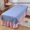 Custom White Cotton Salon Bed Sheets with Face Hole for SPA & Massage