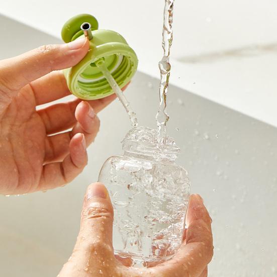 100ml Glass Seasoning Bottle Press-and-Control Cruet Container Oil Soy Sauce Vinegar Dispenser Kitchen Tool