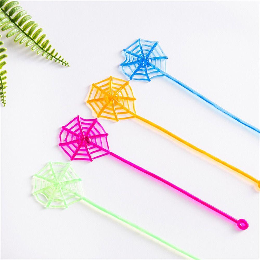 Gift for Children Kids Toy Sticky Spider Web Elastically Spider Web Sticky Spider Toys Stretchable
