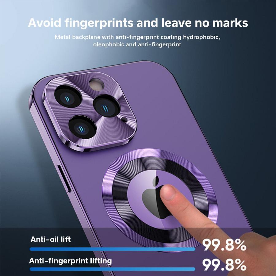 Для iPhone16 15 14 Plus 13 12Pro Max полностью алюминиевый металлический магнитный чехол двухсторонняя защита противоударный чехол протектор экрана