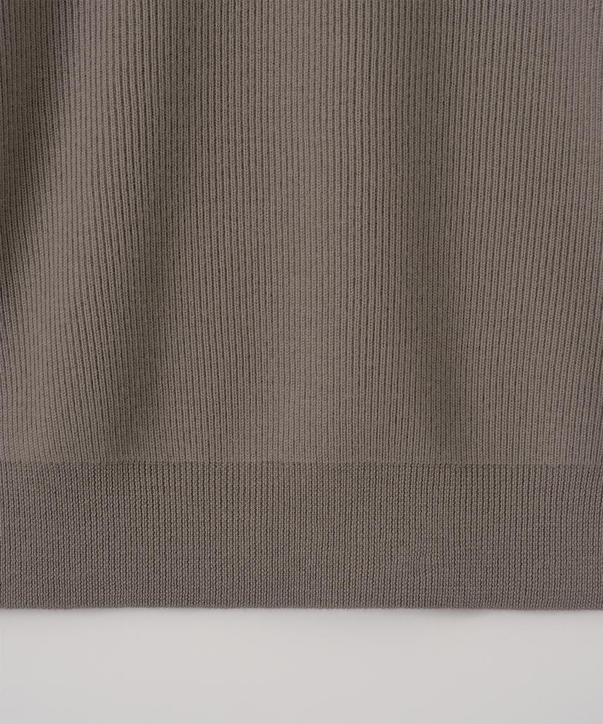 ANOTHER OFFICE Volume Half Zip-Up Knit (Taupe)