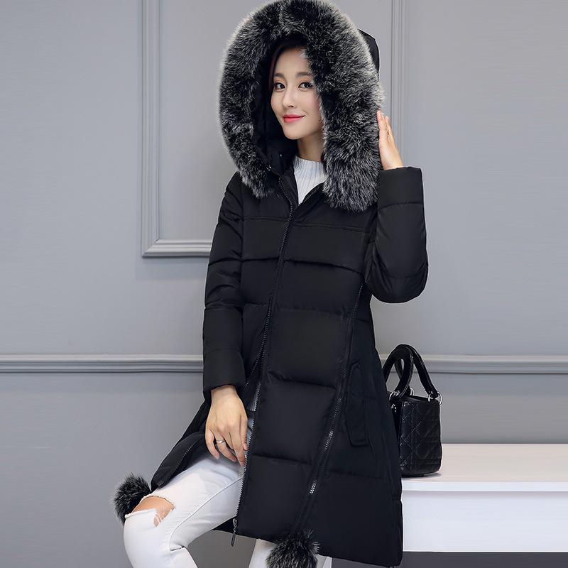 Winter Women's Fashion Thickened Mid-length Five-pointed Star Decorated Down Jacket