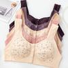 Printed Front Buckle Underwear for Women Tank Top Style Middle-aged and Elderly Bra Large Size Without Steel Ring Underwear for Women