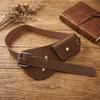 Zinc Zinc Alloy Maillard Waist Belt Wide Suede Waist Bag Belt Fashion Pin Buckle Waistband  Daily Outfits