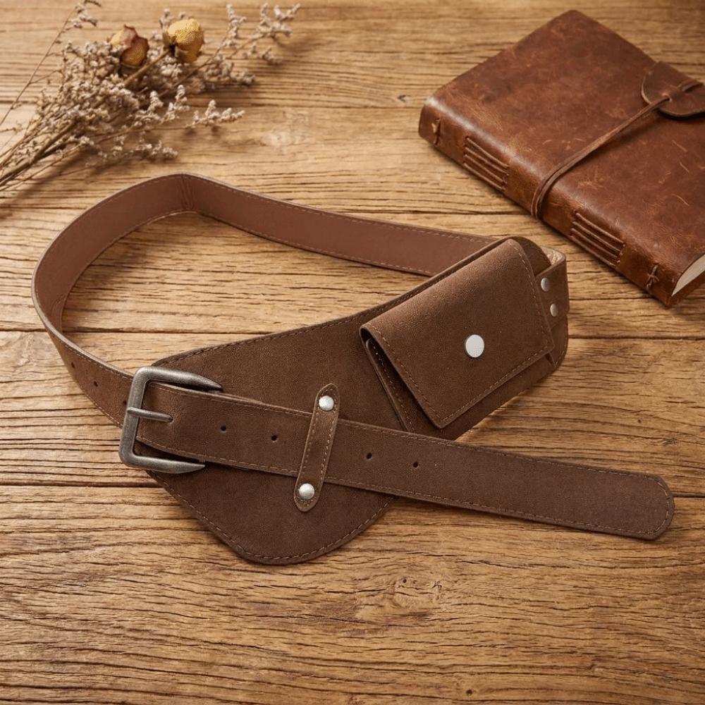 Zinc Zinc Alloy Maillard Waist Belt Wide Suede Waist Bag Belt Fashion Pin Buckle Waistband Daily Outfits