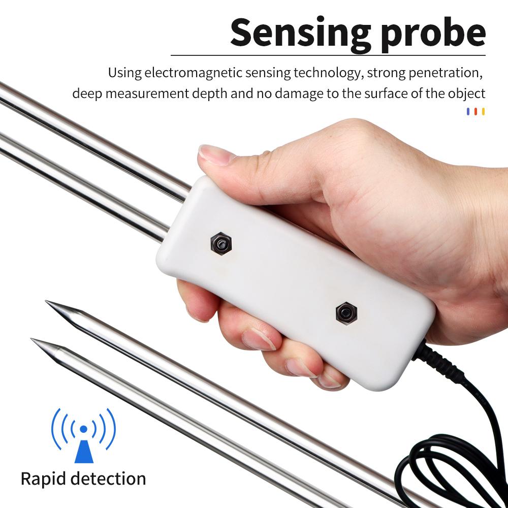Hay Moisture Meter LCD Display Compressed Hay Straw Measuring Tool for Cereal Straw Bran Forage Grass Bamboo Grass Testing Fibre