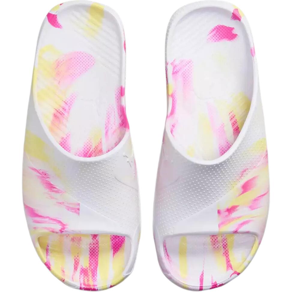 Air Jordan Post Slide GS White Fuchsia Marbled Kids Sneakers Laser-Fuchsia Light-Laser-Orange FZ3154-156