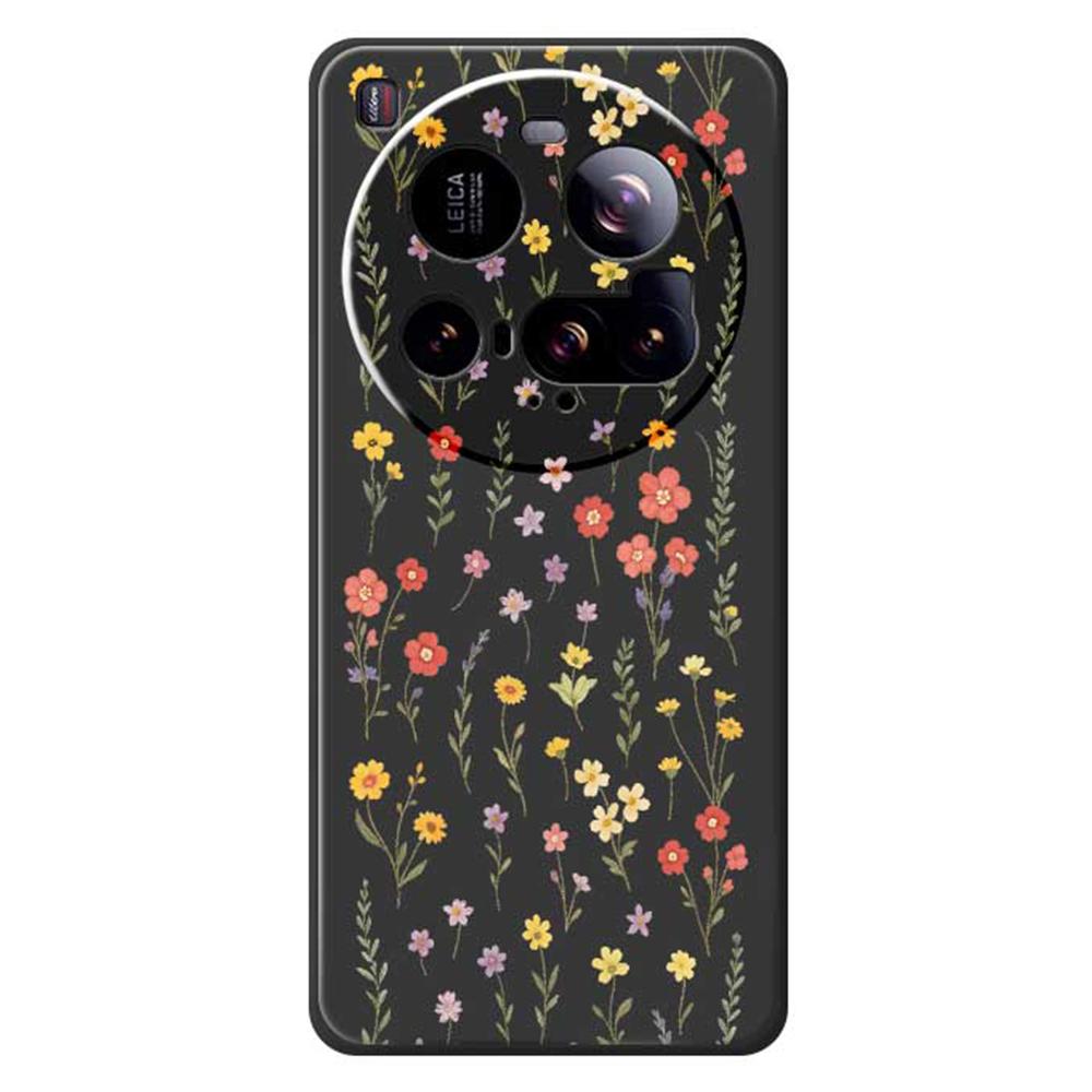 For Xiaomi 15 Ultra Case Flowers and Grass Pattern Printing Straight Edge TPU Phone Back Cover