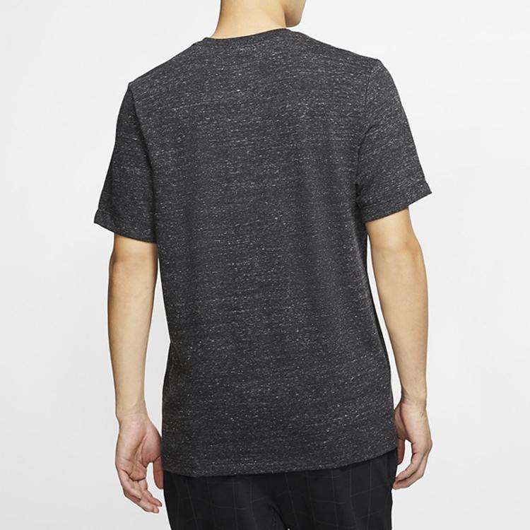 Nike Спортивная одежда Heritage Letter Logo Print Футболка с коротким рукавом Мужские топы Черный CK2382-010