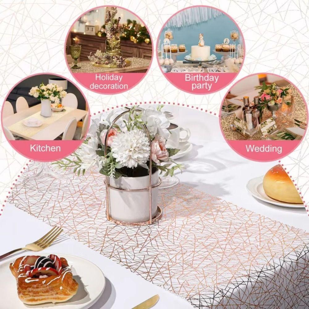 Mesh Glitter Metallic Table Runner Rectangle Table Cloths Runner Glitter Table Runner Living Room