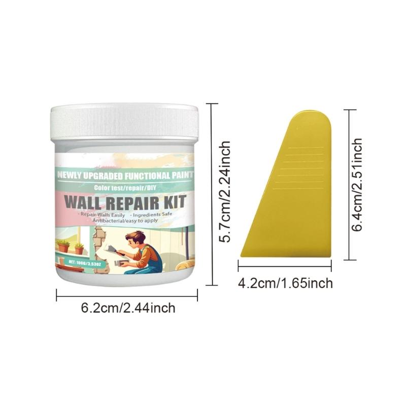 Крем для ремонта стен Заплатки для гипсокартона Ремонтные пасты Профессиональное решение для ремонта поврежденных стен, заделки дыр 100 г/бутылка Пасты