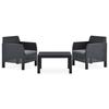 VidaXL Garden Lounge Set 3 Pcs with Cushions Patio Furniture Terrace Furniture Garden Furniture Outdoor Furniture PP 3067233