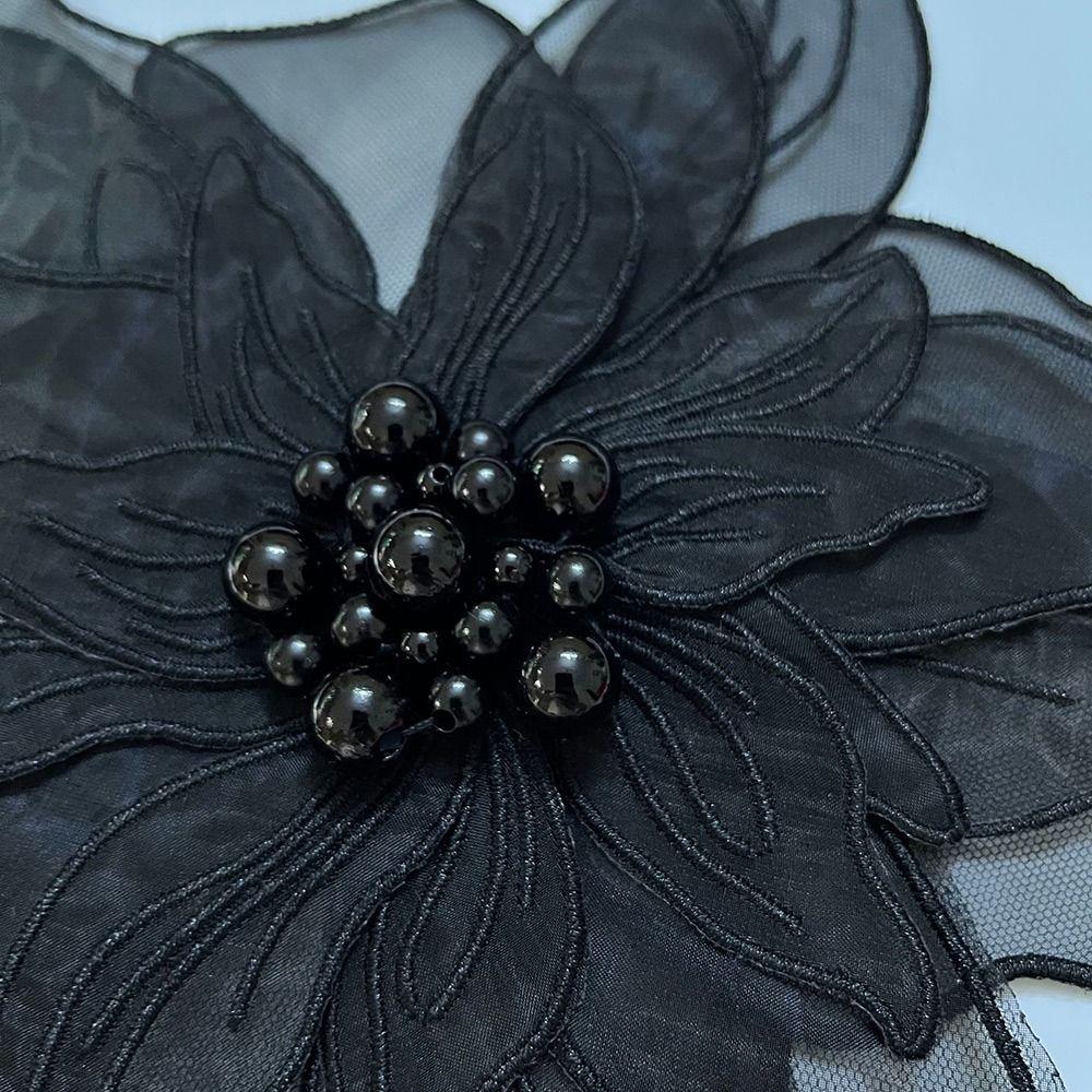 Сделай сам Ручная работа Жемчужные цветочные нашивки Ткань Вышивка Нашивки Женская одежда