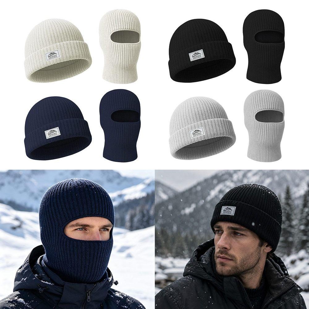 Warm Winter Balaclava Hat Windproof Full Face Beanie Cap Fashion Knitted Ski Mask Outdoor Sports