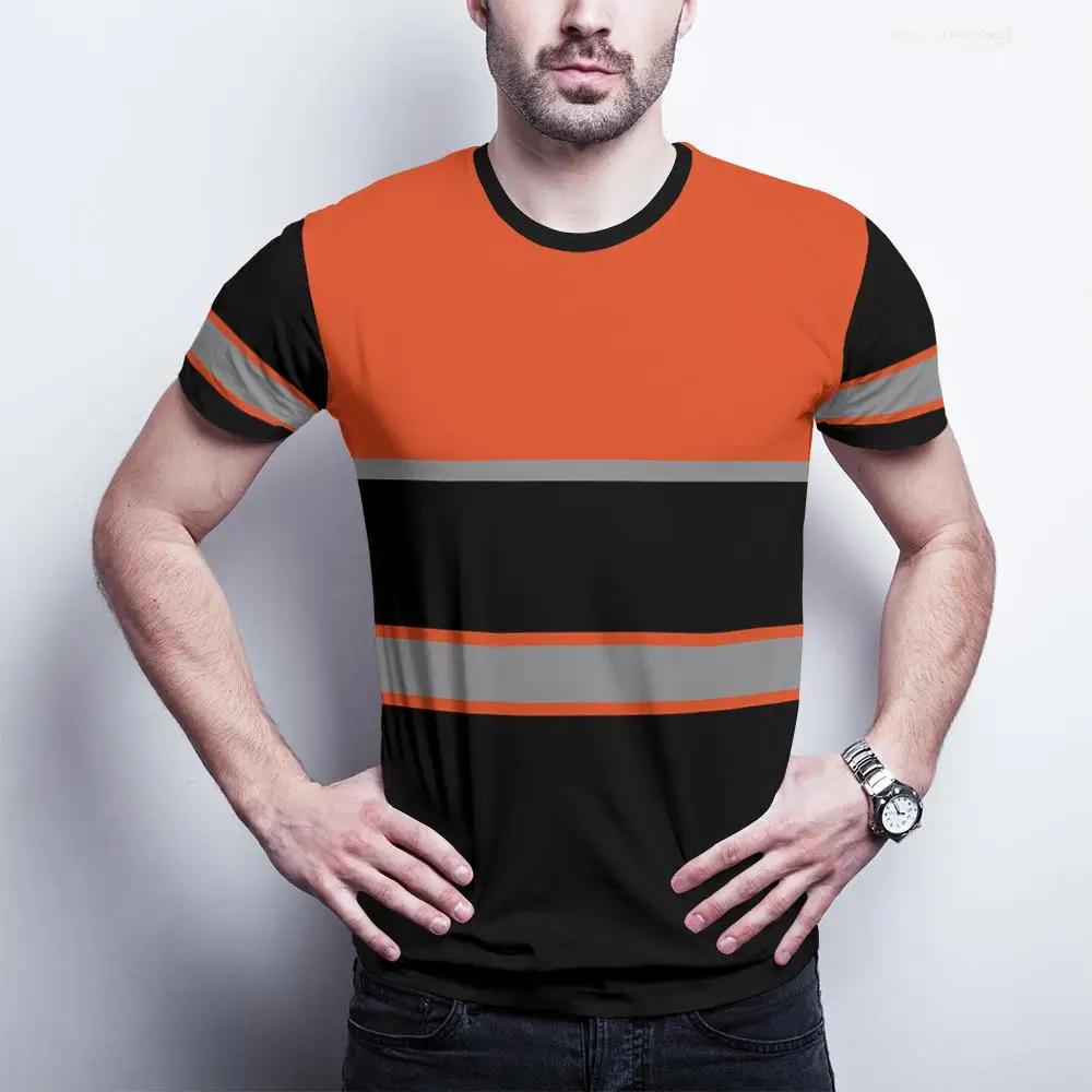 Высококачественные мужские футболки, защитная рабочая одежда, дышащая униформа с 3D-принтом, впитывающая пот, удобная футболка большого размера