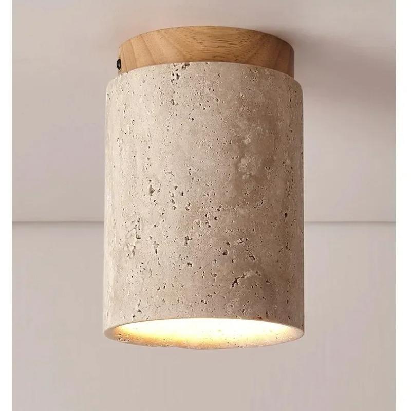 Modern Travertine Stone Ceiling Lamp Hallway Foyer Bedroom Corridor Flush Mounted Staircase Indoor Lighting Fixture Home Decor