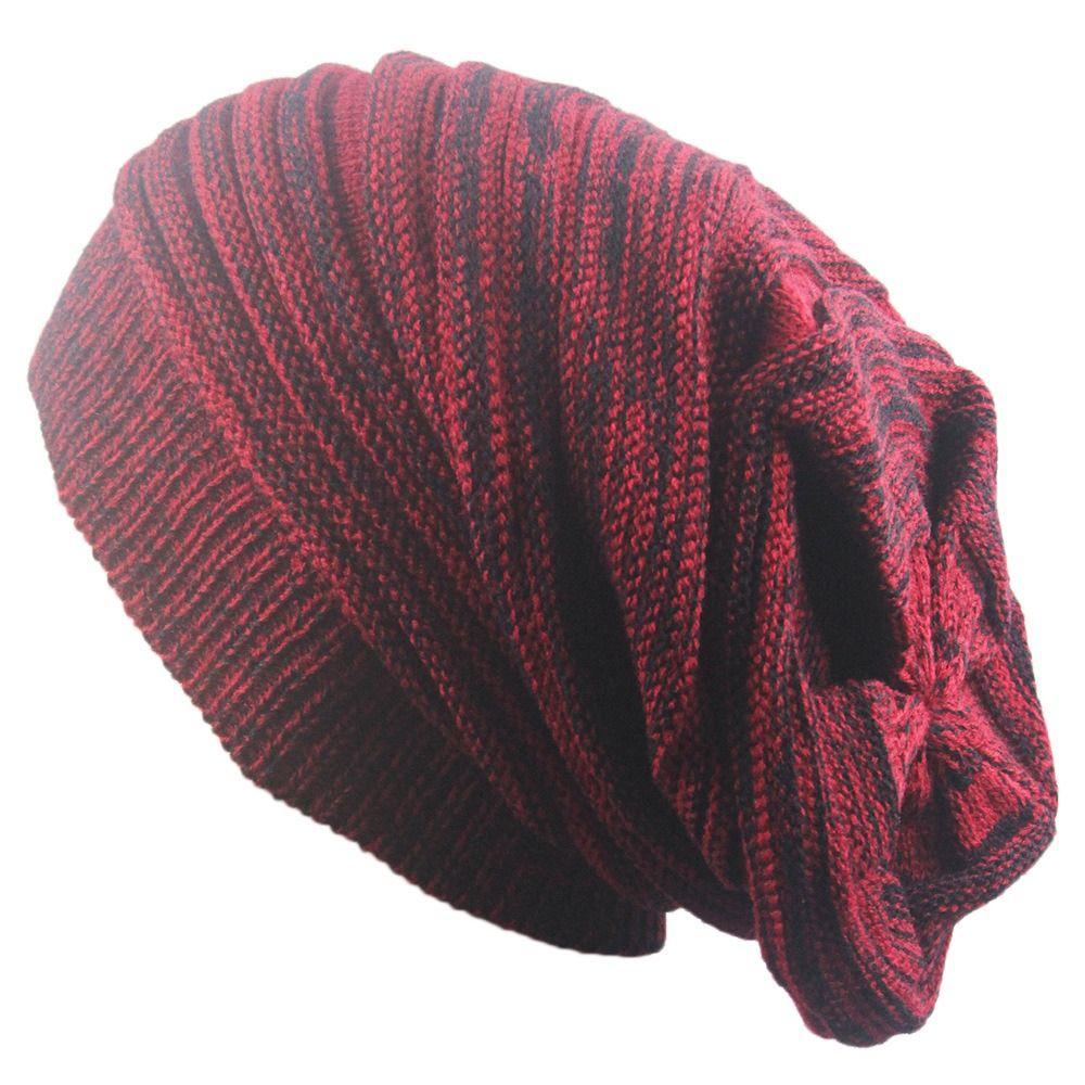 Unisex Winter Knitted Hat Warm Wool Cap Casual Ski Cap Hip-hop