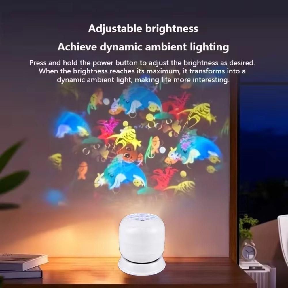 360 Degree Rotating Projection Night Light USB Powered Ocean Projector Lamp Kids Room Decor