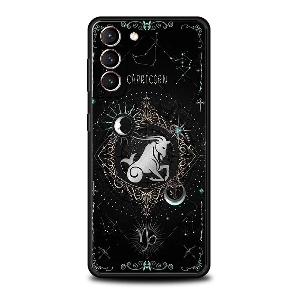 Чехол для телефона со созвездиями для Samsung Galaxy S26 Ultra S25 Plus S24 FE S23 S22 5G S21 S20, черный, мягкий